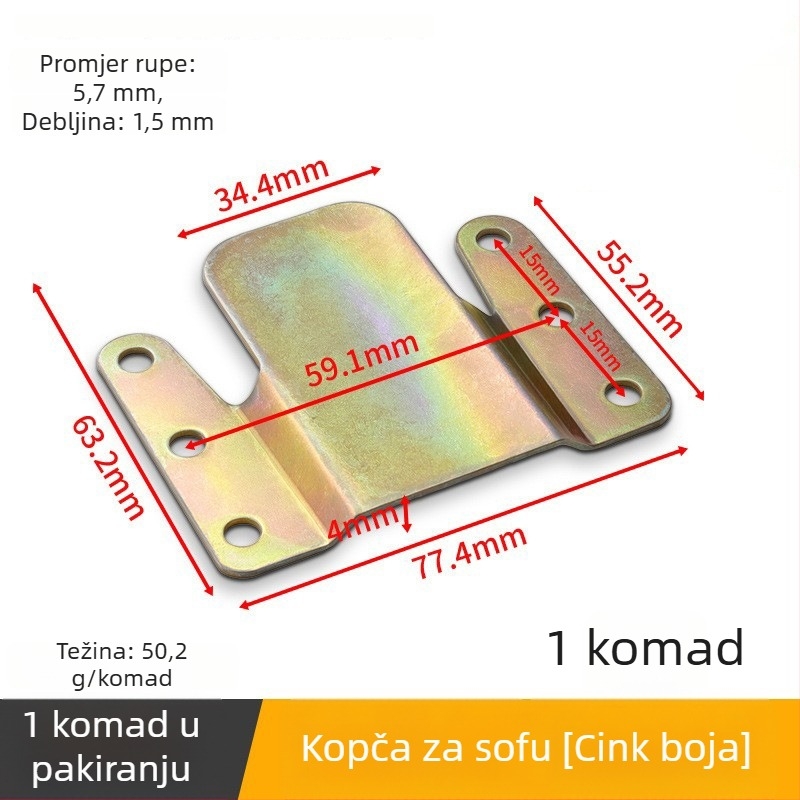 Spona u obliku planine – skup dodataka za namještaj za spoj sof i kreveta