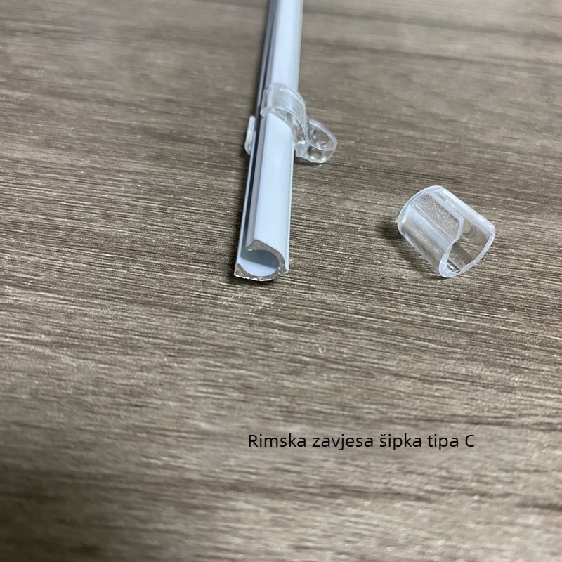Aluminijski set dodatne opreme za rimske zavjese: donja platnena letva, srednja vlaknasta šipka, poklopac kolosijeka i fiksna kopča