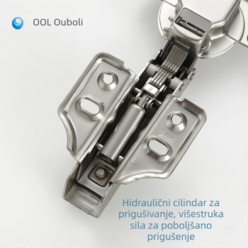 Šarka s pozicioniranjem, dvostupanjska snaga s tlomom, za vrata ormara i garderobe, u boji titan ili nikl