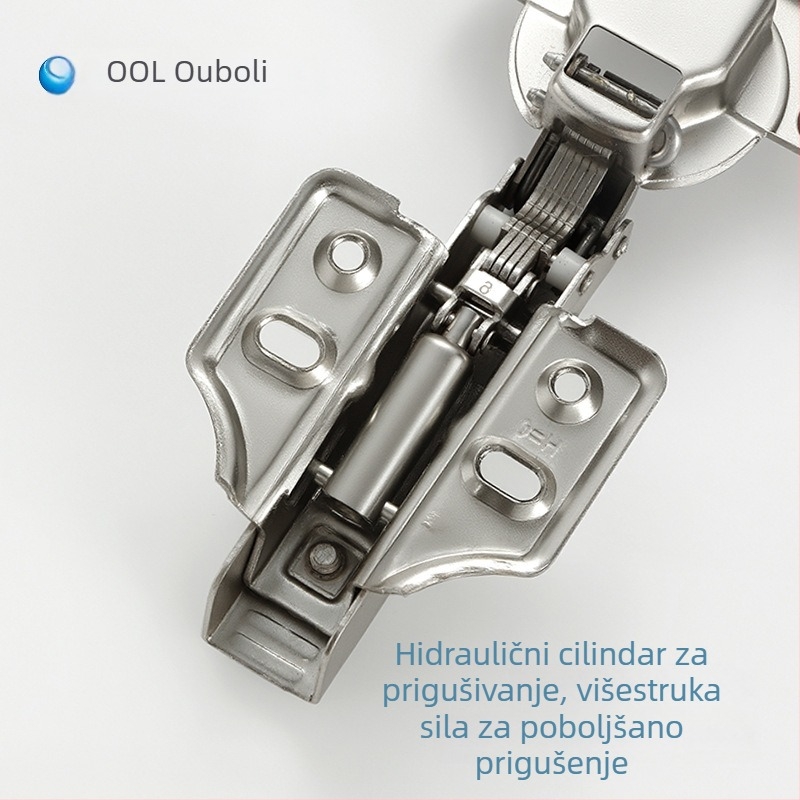Šarka s pozicioniranjem, dvostupanjska snaga s tlomom, za vrata ormara i garderobe, u boji titan ili nikl
