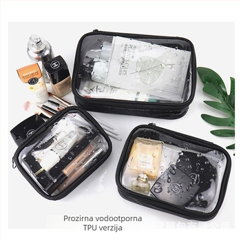 2024 nova prijenosna prozirna mrežasta torbica za makeup, vodootporna, velika kapaciteta za putovanja