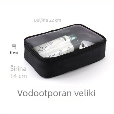 2024 nova prijenosna prozirna mrežasta torbica za makeup, vodootporna, velika kapaciteta za putovanja