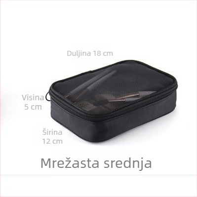 2024 nova prijenosna prozirna mrežasta torbica za makeup, vodootporna, velika kapaciteta za putovanja