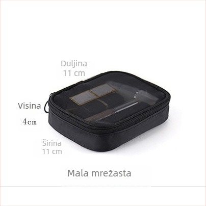 2024 nova prijenosna prozirna mrežasta torbica za makeup, vodootporna, velika kapaciteta za putovanja