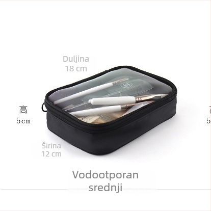 2024 nova prijenosna prozirna mrežasta torbica za makeup, vodootporna, velika kapaciteta za putovanja
