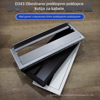 Kutija za upravljanje kabelima za stol s poklopom otvora za kabel i donjom kutijom, višenamjenska 86 utičnica, skrivena