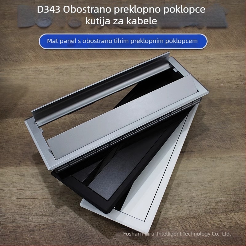 Kutija za upravljanje kabelima za stol s poklopom otvora za kabel i donjom kutijom, višenamjenska 86 utičnica, skrivena