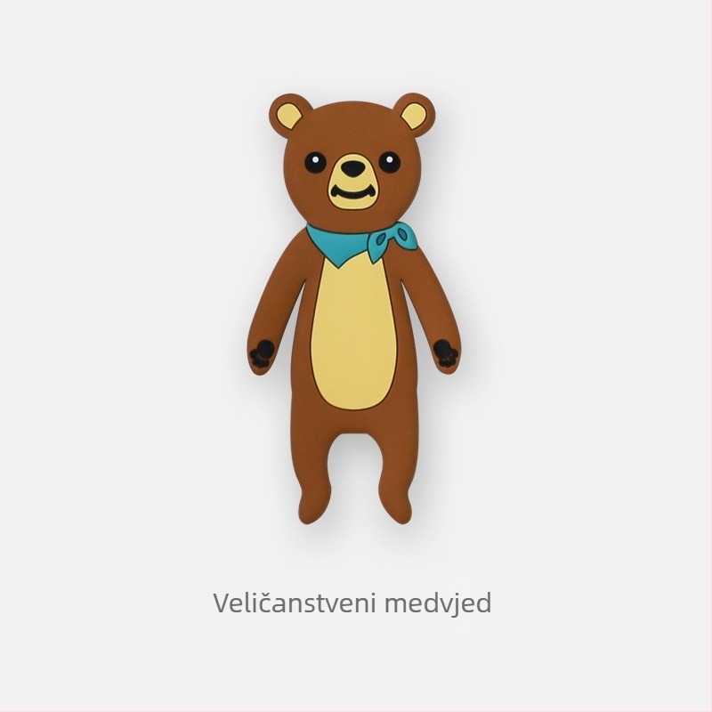 Ljepljiva kuka za zid – slatki životinjski lik, PVC, bez čavlića