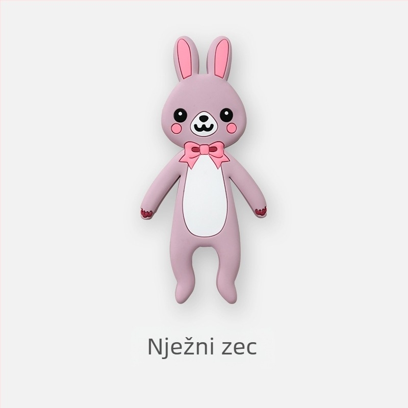Ljepljiva kuka za zid – slatki životinjski lik, PVC, bez čavlića