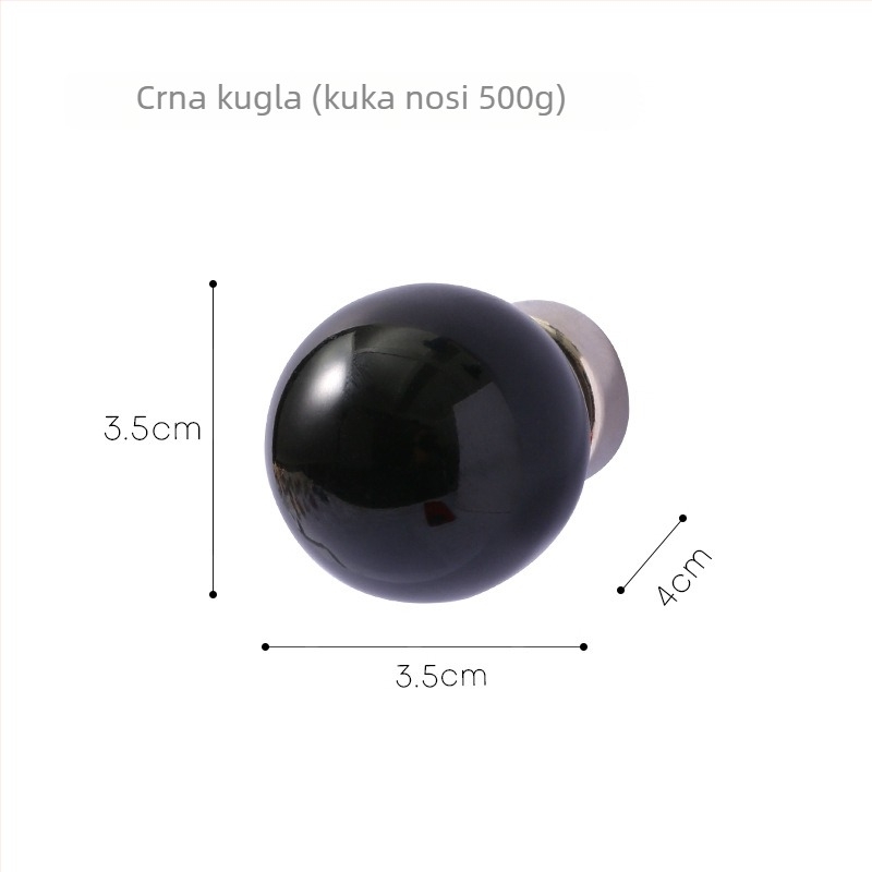 Kuka magnetska s keramičkom kuglom, nordijskog stila, za zid dnevnog boravka – bez bušenja, jedna kuka, snažna