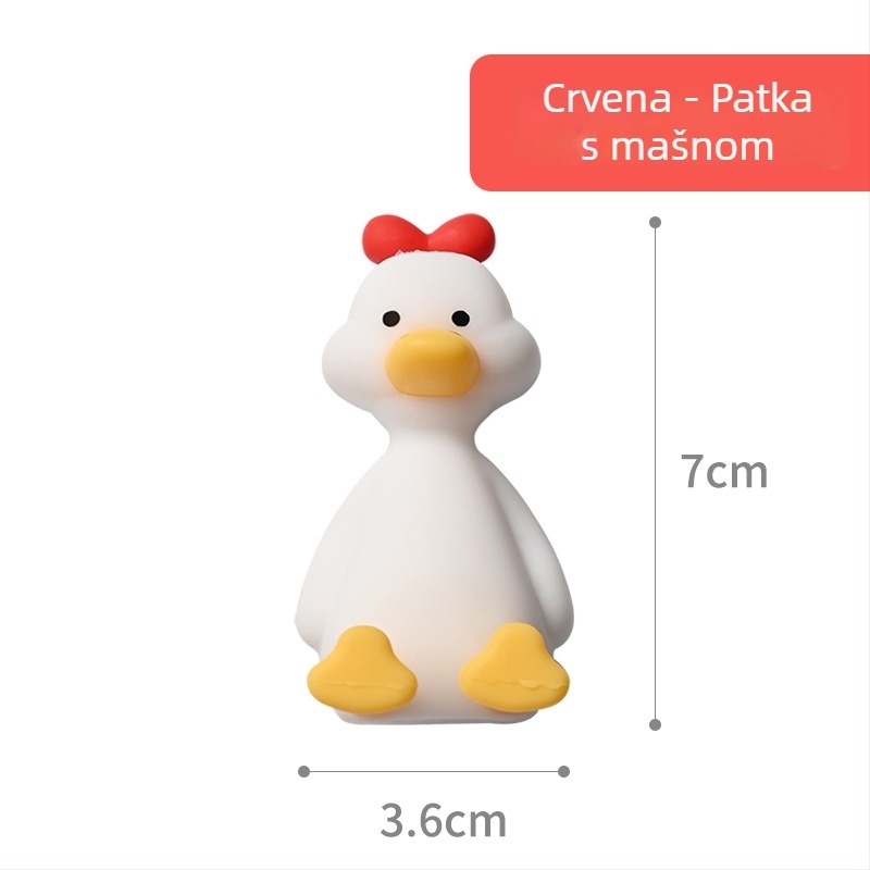 Slatka silikonska držač četkice u obliku patke, s usisnom čašom za zid – kupaonica s crtić dizajnom
