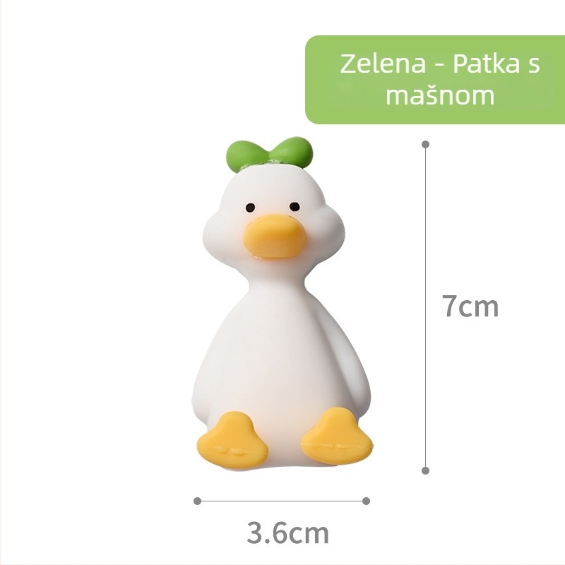 Slatka silikonska držač četkice u obliku patke, s usisnom čašom za zid – kupaonica s crtić dizajnom