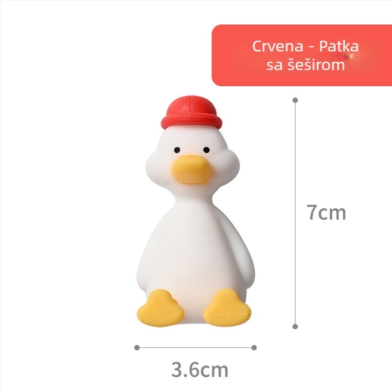 Slatka silikonska držač četkice u obliku patke, s usisnom čašom za zid – kupaonica s crtić dizajnom