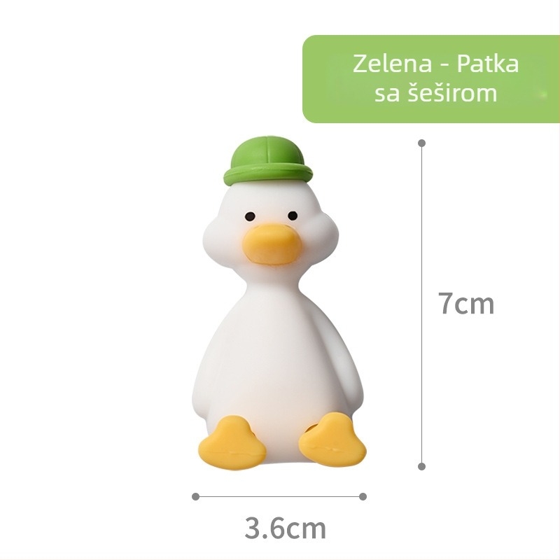 Slatka silikonska držač četkice u obliku patke, s usisnom čašom za zid – kupaonica s crtić dizajnom