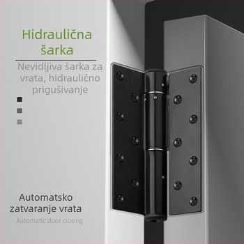 Skriveni hidraulični šarnir s automatskim zatvaranjem za drvena unutarnja vrata