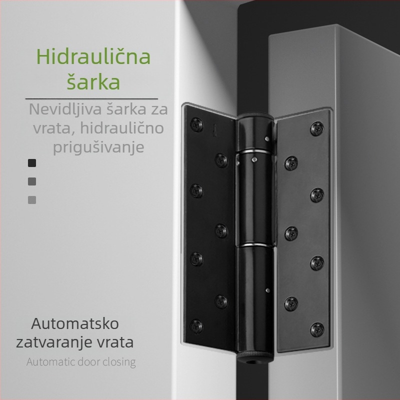 Skriveni hidraulični šarnir s automatskim zatvaranjem za drvena unutarnja vrata