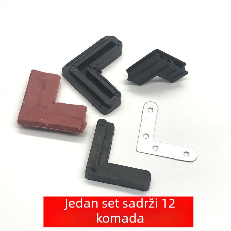 Kutni spoj za prozorsku mrežu, 7-oblik železni kut, najlon i željezo, vanjski plast i aluminijska legura, moderan minimalistički stil