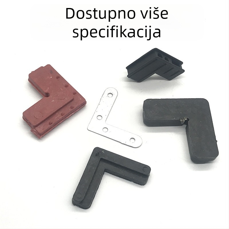 Kutni spoj za prozorsku mrežu, 7-oblik železni kut, najlon i željezo, vanjski plast i aluminijska legura, moderan minimalistički stil