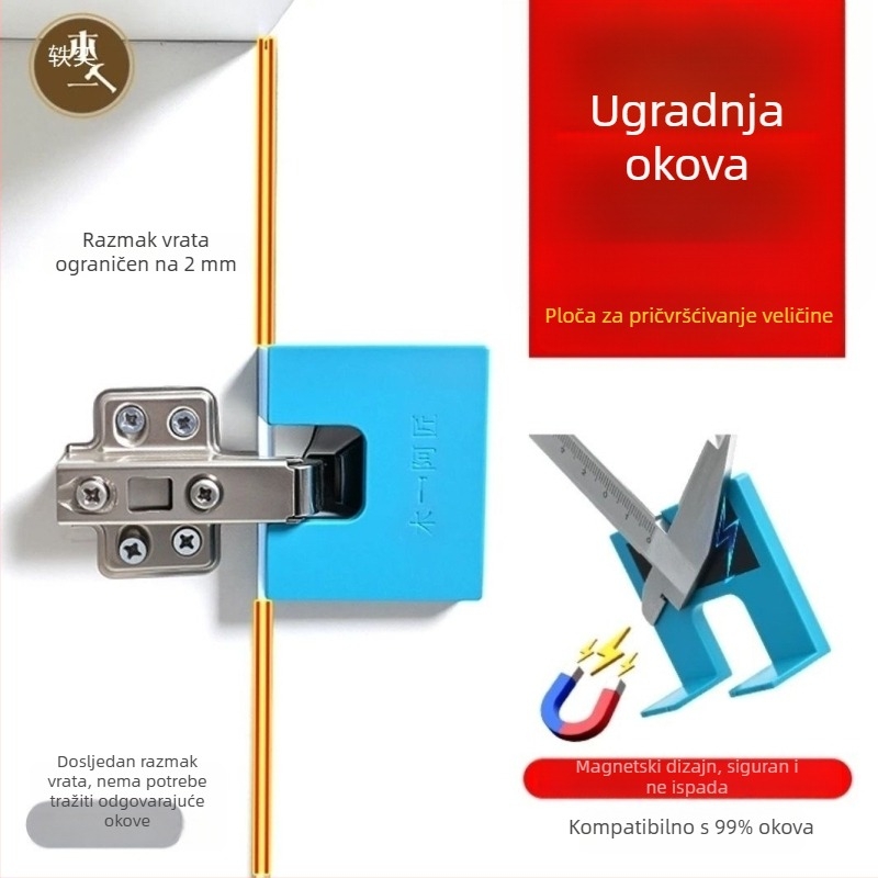 Alat za ugradnju šarki vrata ormarića