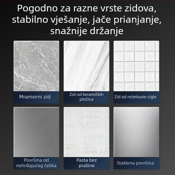 Nehrđajući čelična kuka za odjeću, samoljepljiva, bez bušenja, za vrata
