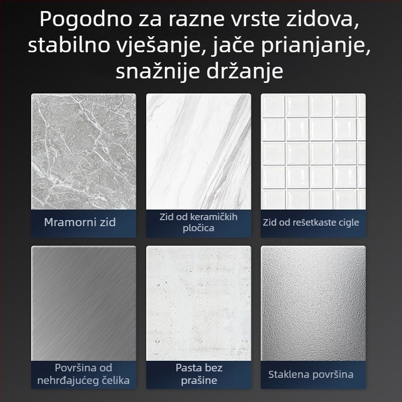Nehrđajući čelična kuka za odjeću, samoljepljiva, bez bušenja, za vrata