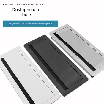 Kryt otvora za kabelske otvore od aluminijske legure, s brušnim završnim slojem, za stolna računala i ormariće