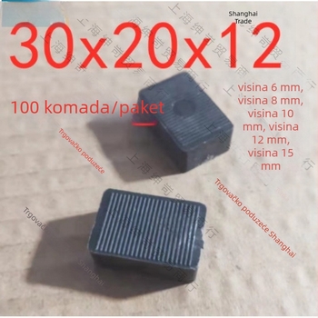 Plastična čvrsta brtva i staklena podloga za ugradnju vrata i prozora – donja podloga, dizalna klipsa