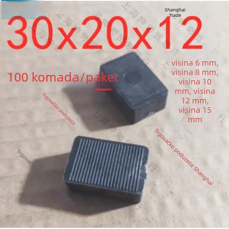Plastična čvrsta brtva i staklena podloga za ugradnju vrata i prozora – donja podloga, dizalna klipsa