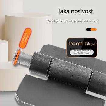 Teški zavareni panti u obliku H, nehrđajući čelik, brušeni završetak, odvojivi