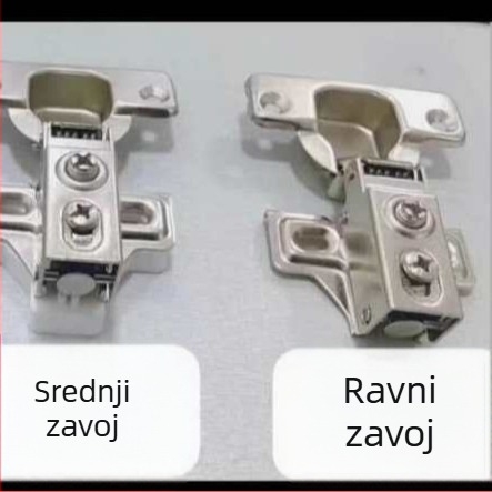 Panta za garderobna vrata s kratkim ramom, tih hidraulički amortizer, uski bočni panel, vrata u stilu zrakoplova