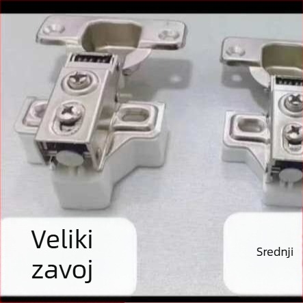 Panta za garderobna vrata s kratkim ramom, tih hidraulički amortizer, uski bočni panel, vrata u stilu zrakoplova