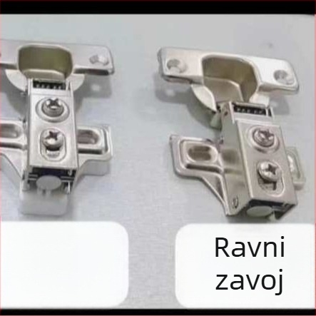 Panta za garderobna vrata s kratkim ramom, tih hidraulički amortizer, uski bočni panel, vrata u stilu zrakoplova