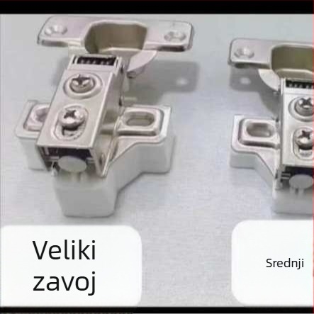 Panta za garderobna vrata s kratkim ramom, tih hidraulički amortizer, uski bočni panel, vrata u stilu zrakoplova