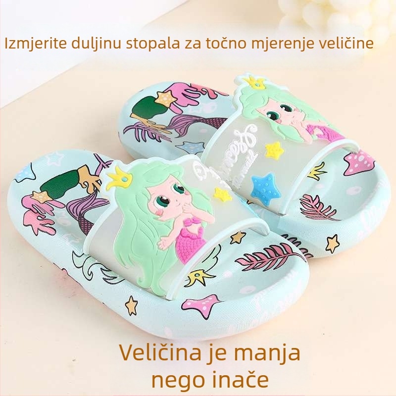 Dječje papuče s likom princeze, za djevojčice, unutarnja upotreba, protuklizna podloga, ljeto, mekana podloga