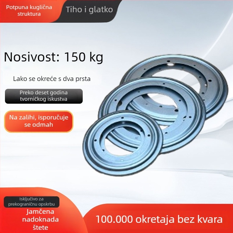 360° univerzalna okretna baza s kružnim prstenom za namještaj, police za knjige i kauče