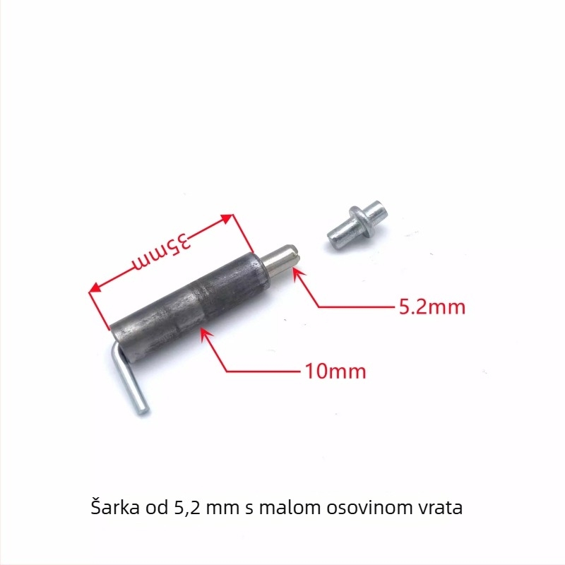 HL117 cilindrični opružni zasun i zavarene šarke za vrata, pomični gornji i donji šarki, ugljično čelični 3,5 mm