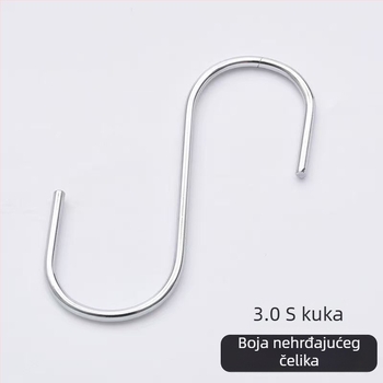 S-kuke od kromiranog metala za kuhinju i garderobu, držači za pohranu i organizaciju, paket od 10 komada, nosivost 15 kg, moderan dizajn