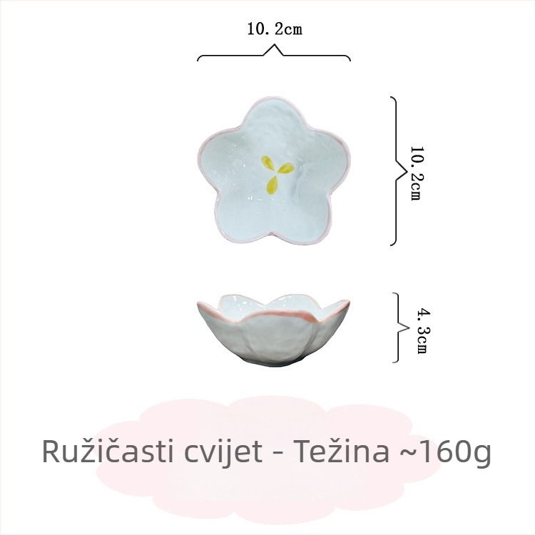 Kreativna keramička zdjelica za umake s karikaturnim dizajnom, ručno oslikana, mala zdjelica za dipove