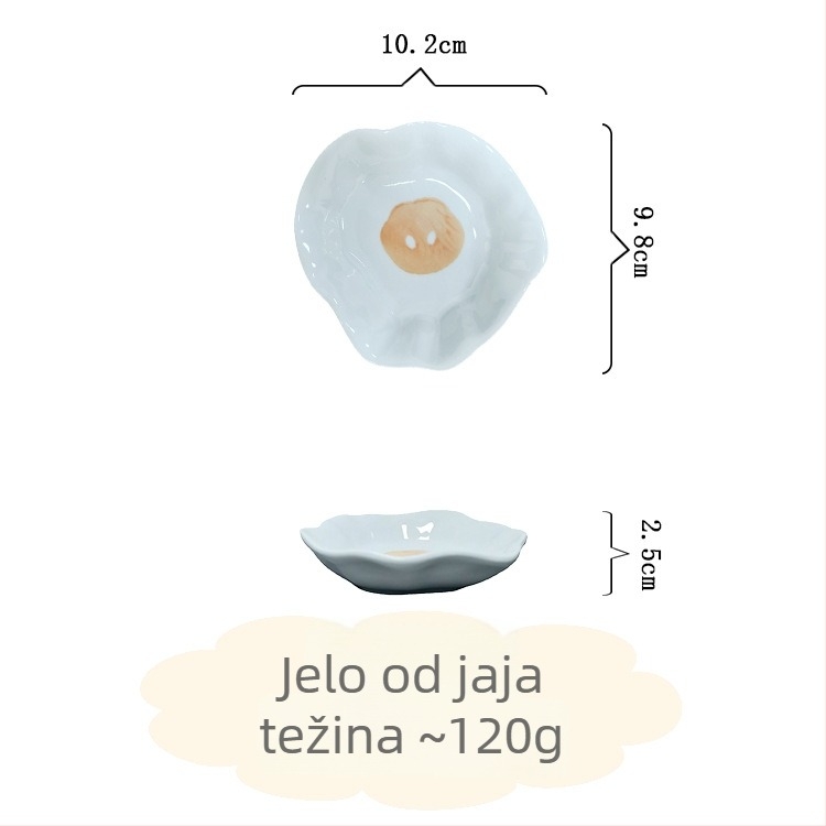 Kreativna keramička zdjelica za umake s karikaturnim dizajnom, ručno oslikana, mala zdjelica za dipove