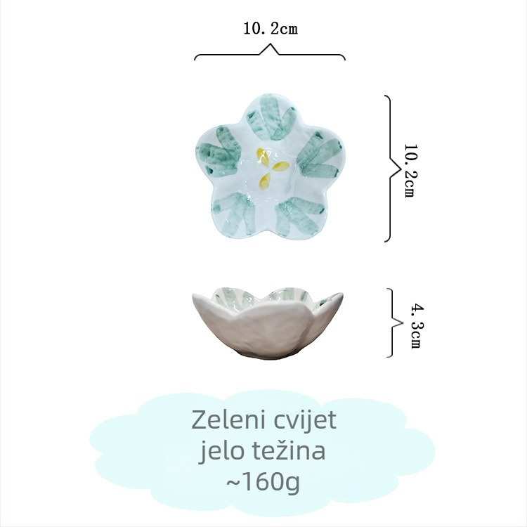 Kreativna keramička zdjelica za umake s karikaturnim dizajnom, ručno oslikana, mala zdjelica za dipove