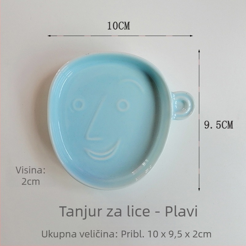 Kreativna keramička zdjelica za umake s karikaturnim dizajnom, ručno oslikana, mala zdjelica za dipove