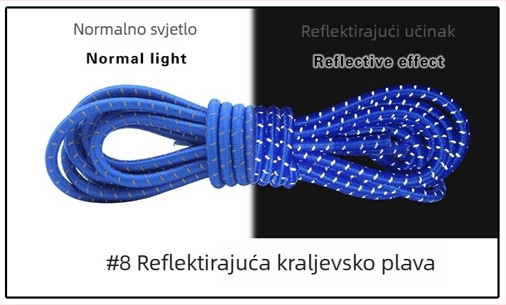 Elastične špage za planinarske cipele bez vezivanja, reflektirajuće, duljina 100 cm, širina 3 mm, model TS-1223, TUOSEN