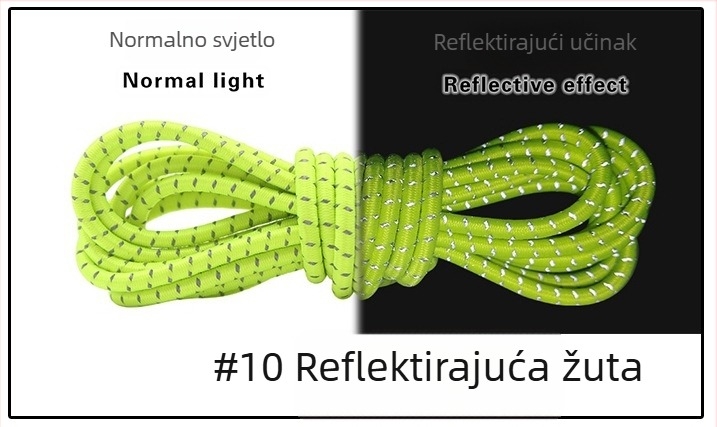 Elastične špage za planinarske cipele bez vezivanja, reflektirajuće, duljina 100 cm, širina 3 mm, model TS-1223, TUOSEN