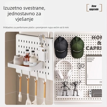 Kuka za pegboard od aluminija, klizna i odvojiva nosač za skladišnu policu i vješavanje
