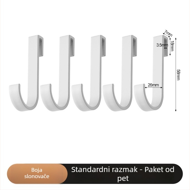 Kuka za pegboard od aluminija, klizna i odvojiva nosač za skladišnu policu i vješavanje