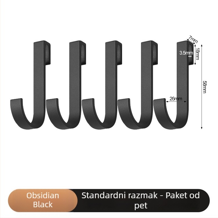 Kuka za pegboard od aluminija, klizna i odvojiva nosač za skladišnu policu i vješavanje