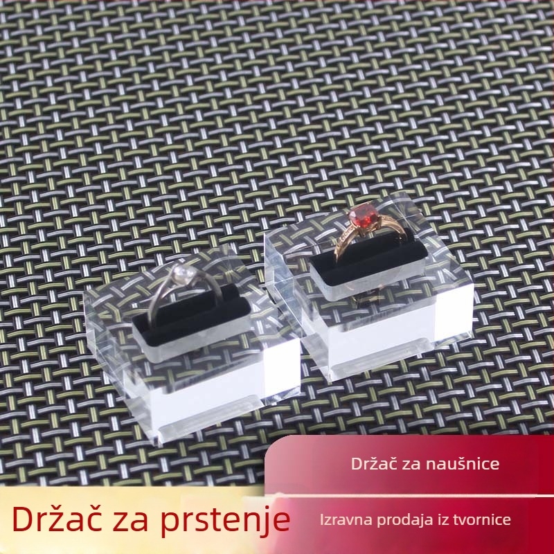 Akrilna podloga za prikazivanje prstena i pločica za prikazivanje naušnica, vrhunski stolni prikazivač