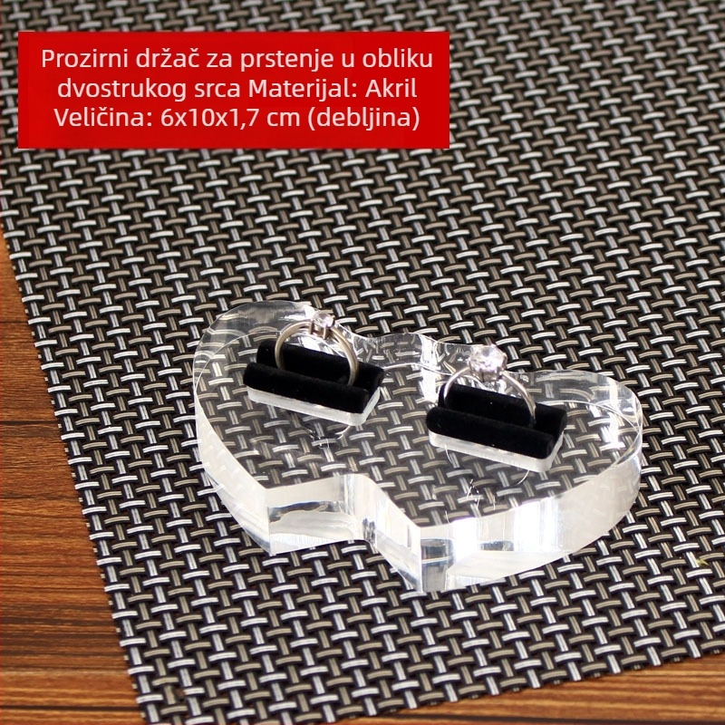 Akrilna podloga za prikazivanje prstena i pločica za prikazivanje naušnica, vrhunski stolni prikazivač