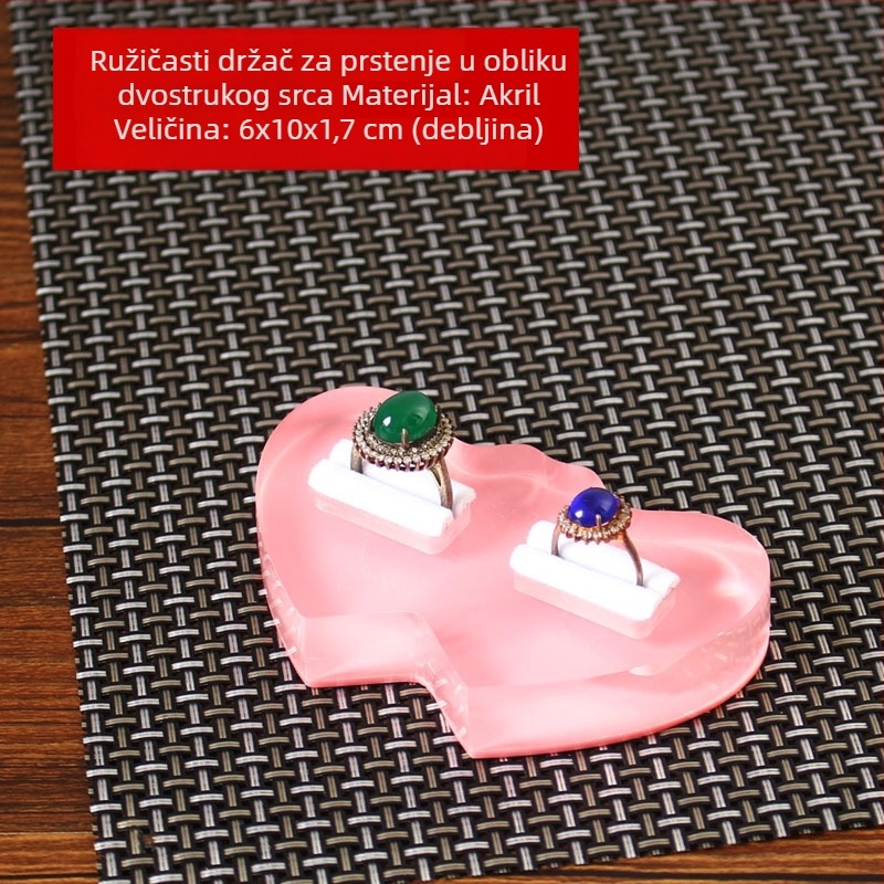 Akrilna podloga za prikazivanje prstena i pločica za prikazivanje naušnica, vrhunski stolni prikazivač