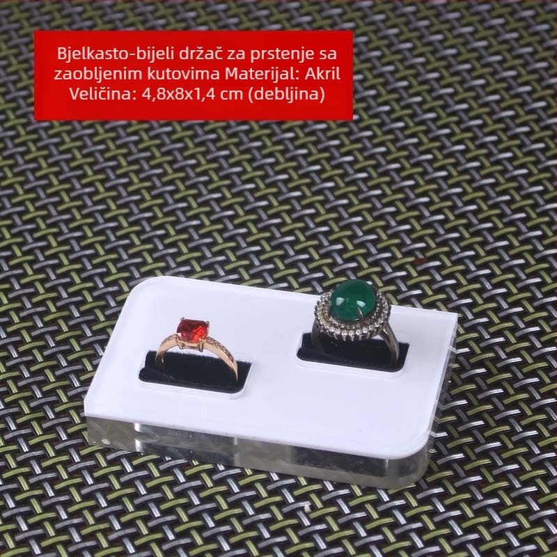 Akrilna podloga za prikazivanje prstena i pločica za prikazivanje naušnica, vrhunski stolni prikazivač